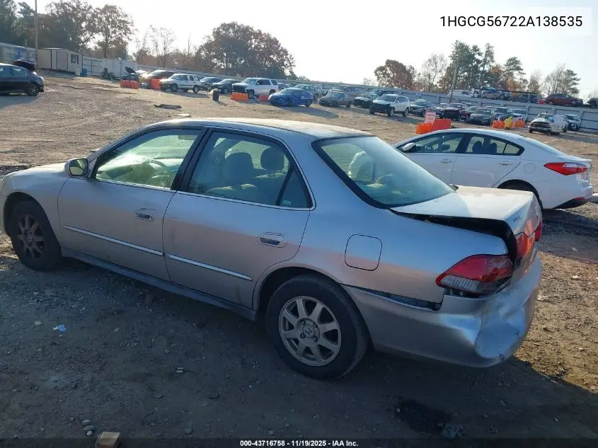 1HGCG56722A138535 2002 Honda Accord 2.3 Se