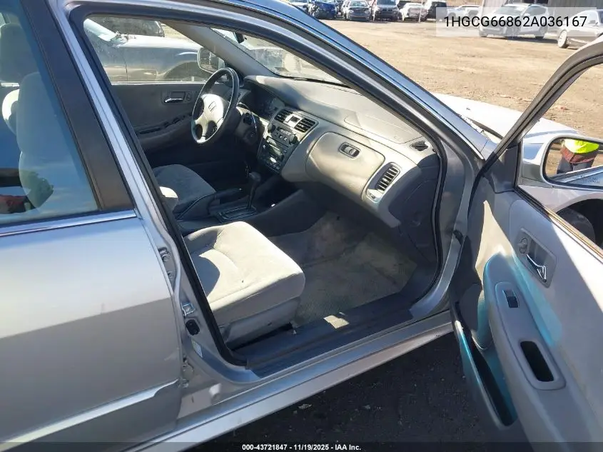 1HGCG66862A036167 2002 Honda Accord 2.3 Ex/2.3 Se