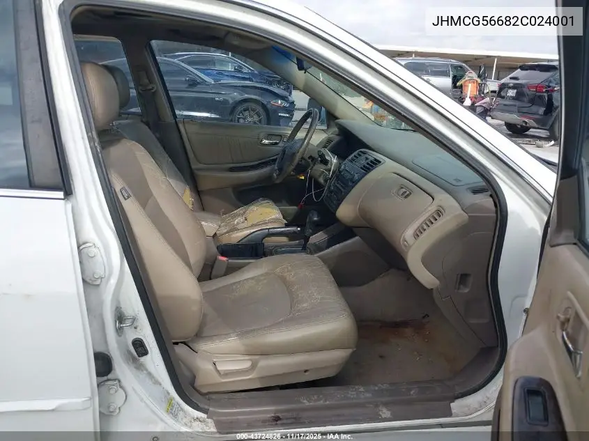 JHMCG56682C024001 2002 Honda Accord 2.3 Ex