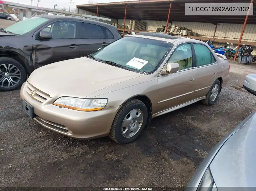 1HGCG16592A024832 2002 Honda Accord 3.0 Ex