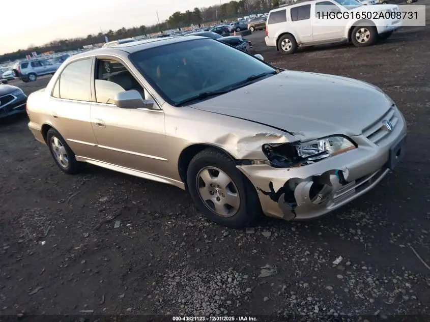 1HGCG16502A008731 2002 Honda Accord 3.0 Ex