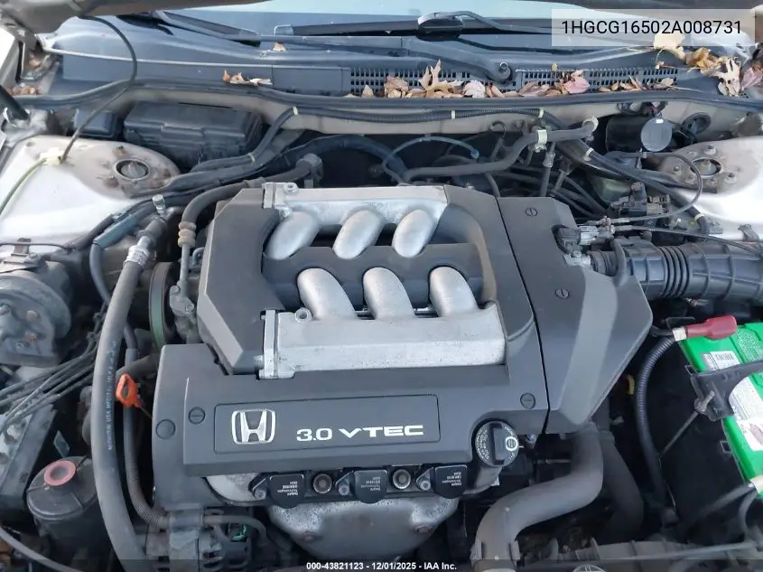 1HGCG16502A008731 2002 Honda Accord 3.0 Ex