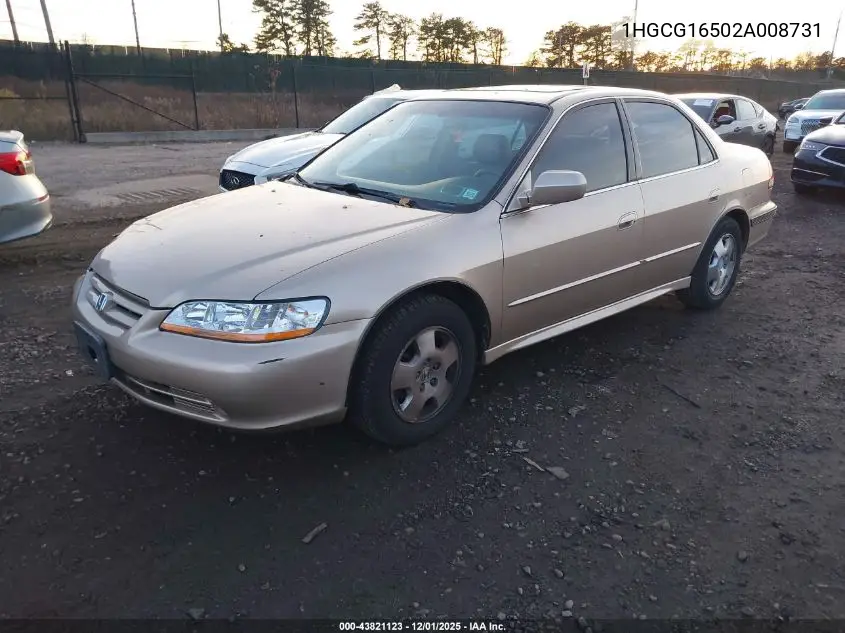 1HGCG16502A008731 2002 Honda Accord 3.0 Ex