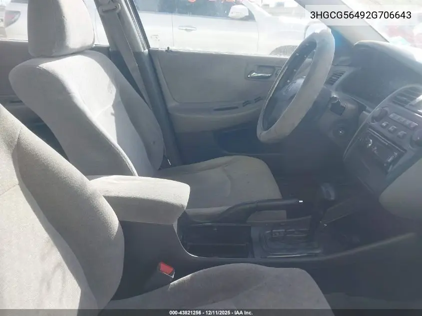 3HGCG56492G706643 2002 Honda Accord 2.3 Lx