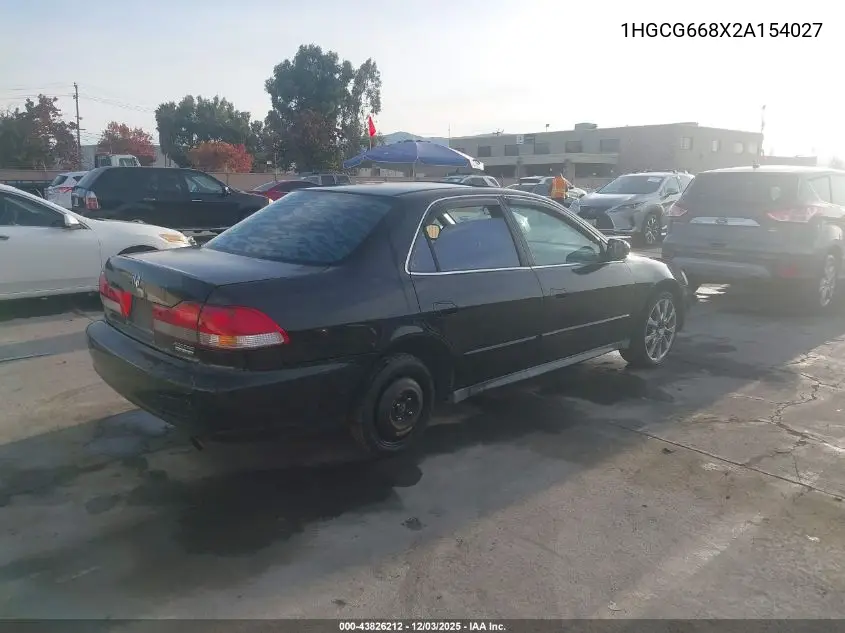 1HGCG668X2A154027 2002 Honda Accord 2.3 Ex/2.3 Se
