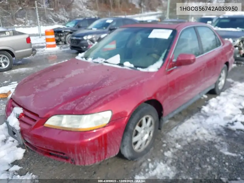 1HGCG56742A033950 2002 Honda Accord 2.3 Se