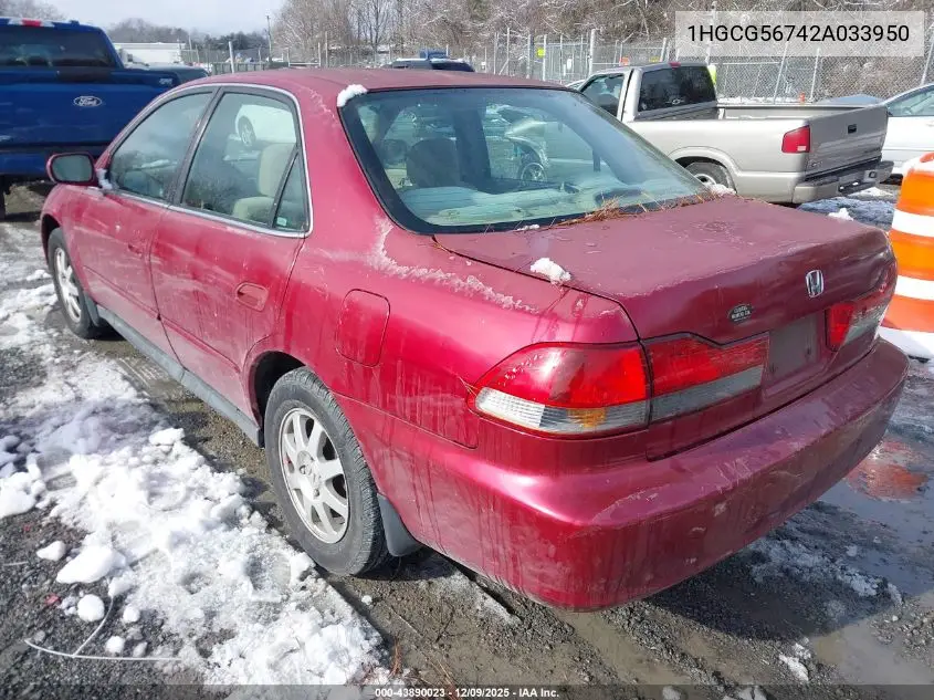 1HGCG56742A033950 2002 Honda Accord 2.3 Se