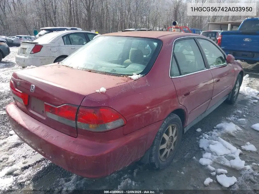 1HGCG56742A033950 2002 Honda Accord 2.3 Se