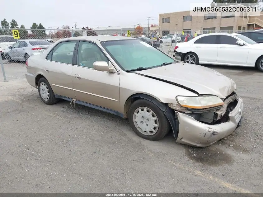 JHMCG66532C006311 2002 Honda Accord 2.3 Lx