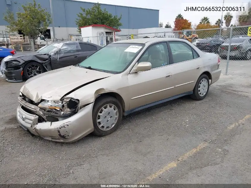 JHMCG66532C006311 2002 Honda Accord 2.3 Lx