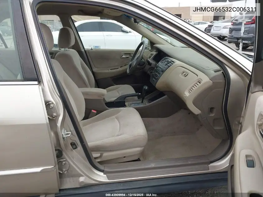 JHMCG66532C006311 2002 Honda Accord 2.3 Lx