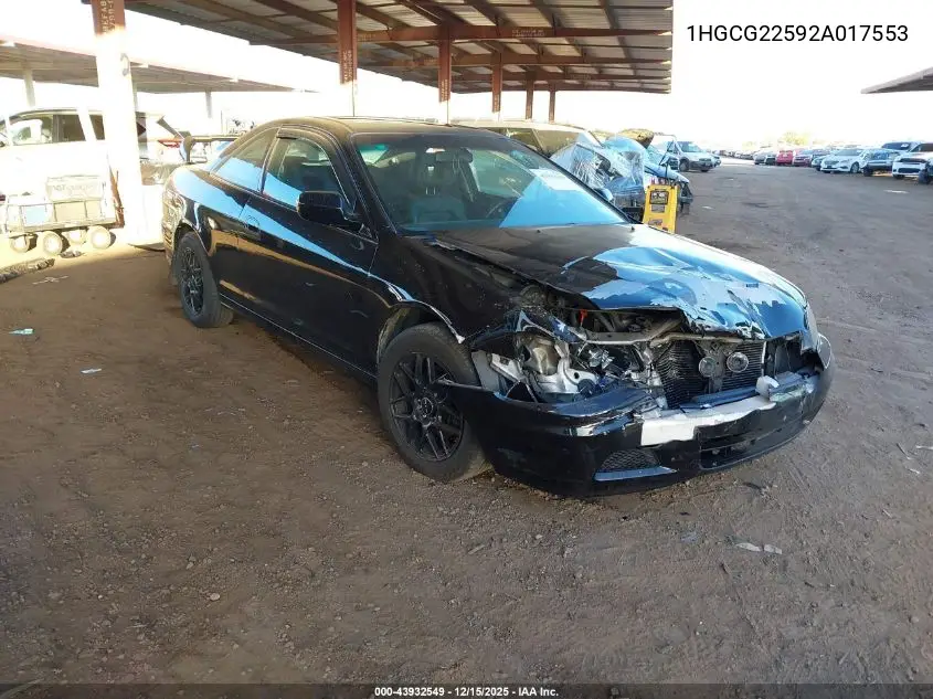 1HGCG22592A017553 2002 Honda Accord 3.0 Ex