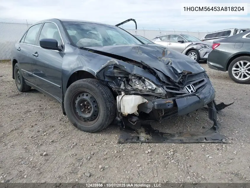 1HGCM56453A818204 2003 Honda Accord Lx-G