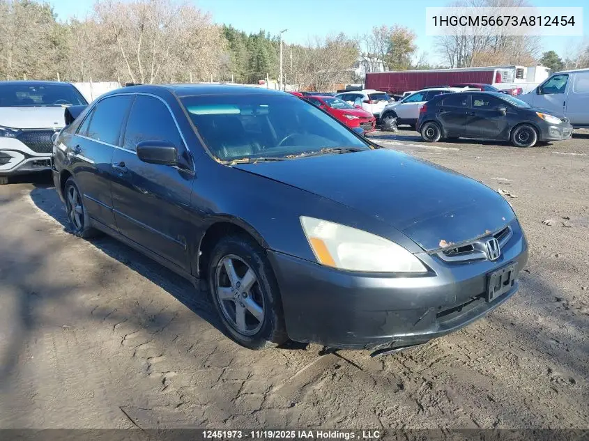 1HGCM56673A812454 2003 Honda Accord Ex-L