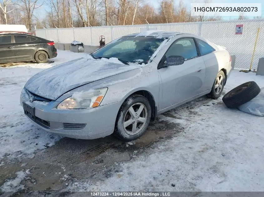 1HGCM72693A802073 2003 Honda Accord Ex-L