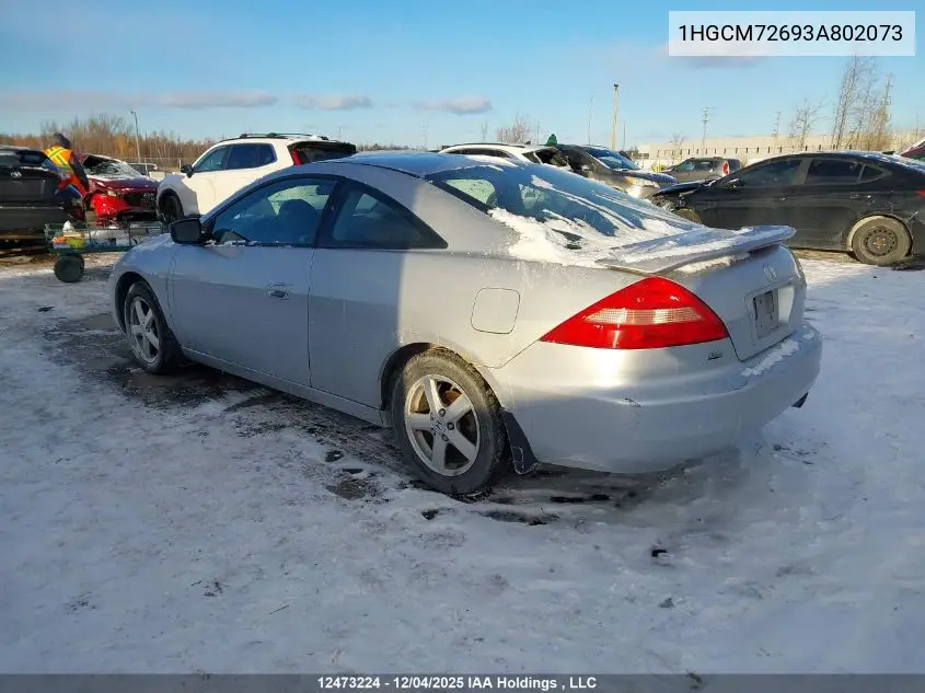 1HGCM72693A802073 2003 Honda Accord Ex-L