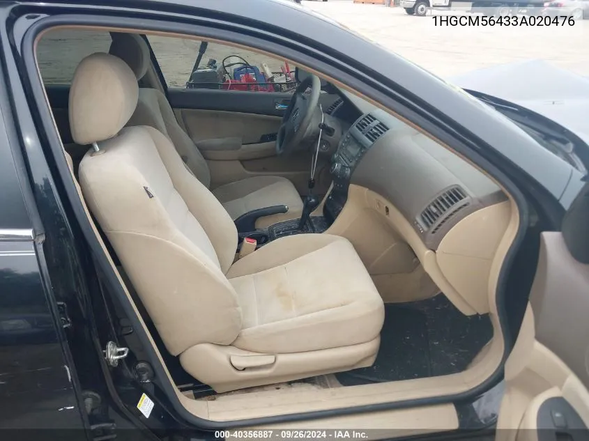 1HGCM56433A020476 2003 Honda Accord 2.4 Lx