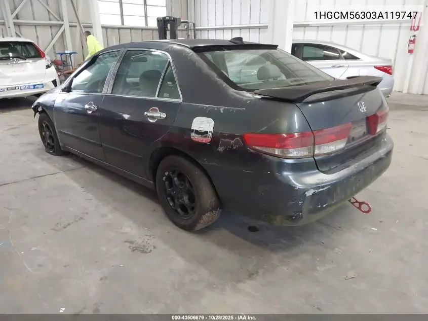 1HGCM56303A119747 2003 Honda Accord 2.4 Lx