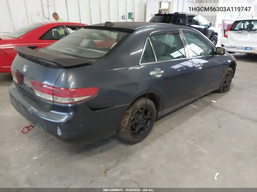 1HGCM56303A119747 2003 Honda Accord 2.4 Lx