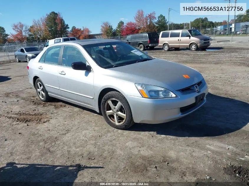 1HGCM56653A127756 2003 Honda Accord 2.4 Ex