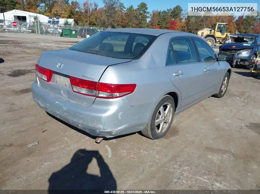 1HGCM56653A127756 2003 Honda Accord 2.4 Ex