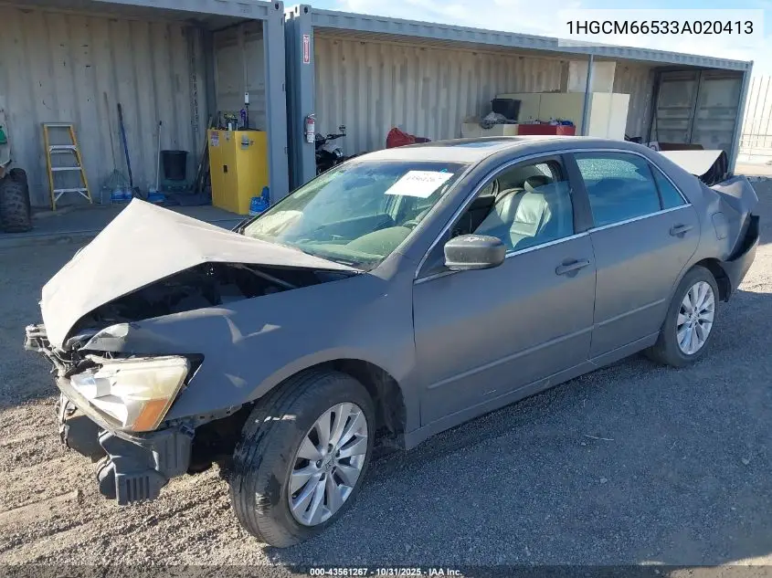 1HGCM66533A020413 2003 Honda Accord 3.0 Ex