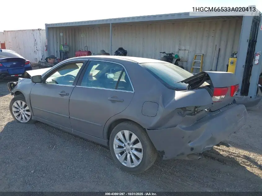 1HGCM66533A020413 2003 Honda Accord 3.0 Ex