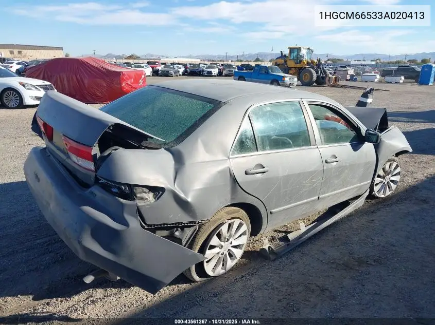 1HGCM66533A020413 2003 Honda Accord 3.0 Ex
