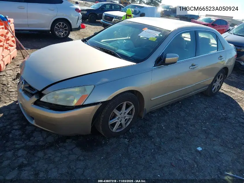 1HGCM66523A050924 2003 Honda Accord 3.0 Ex