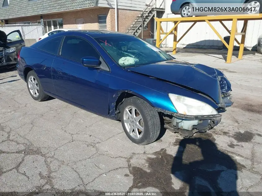 1HGCM826X3A006647 2003 Honda Accord 3.0 Ex