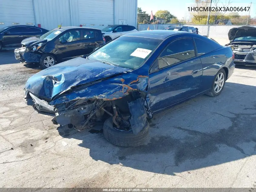 1HGCM826X3A006647 2003 Honda Accord 3.0 Ex