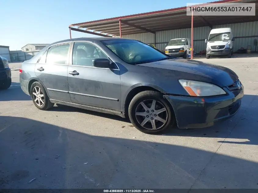 1HGCM66553A017447 2003 Honda Accord 3.0 Ex