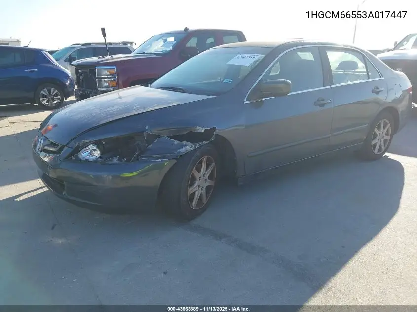 1HGCM66553A017447 2003 Honda Accord 3.0 Ex