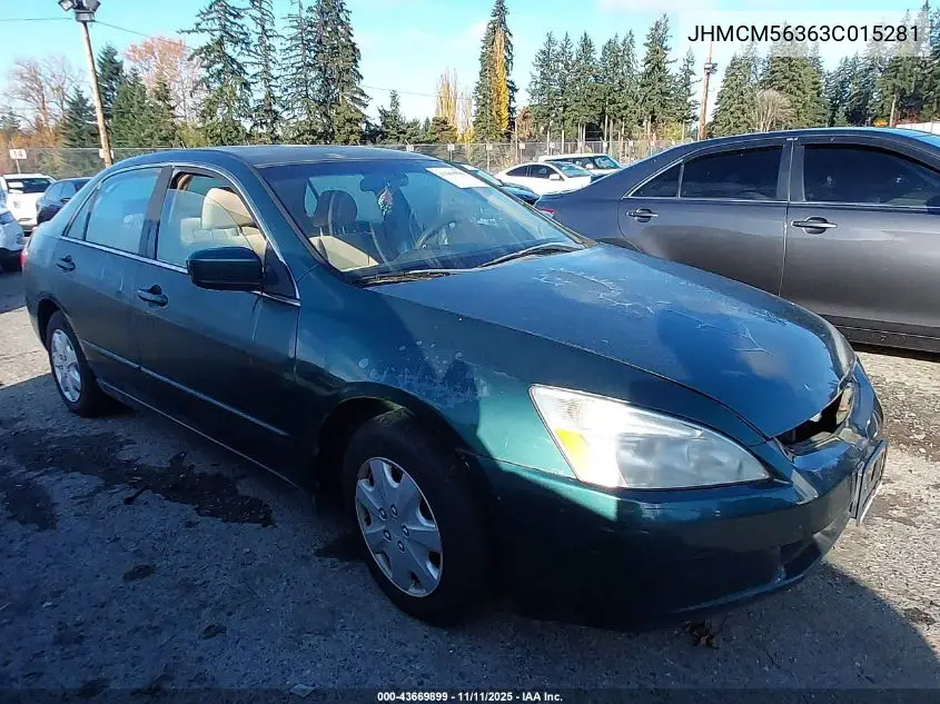 JHMCM56363C015281 2003 Honda Accord 2.4 Lx