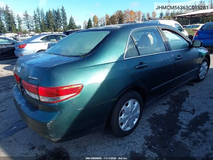 JHMCM56363C015281 2003 Honda Accord 2.4 Lx