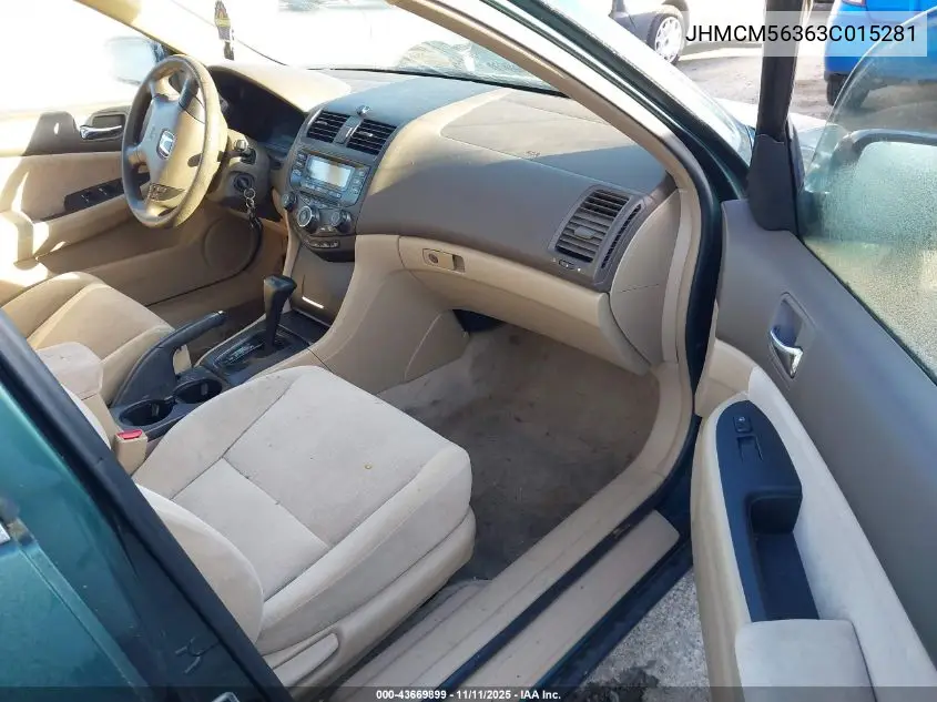 JHMCM56363C015281 2003 Honda Accord 2.4 Lx