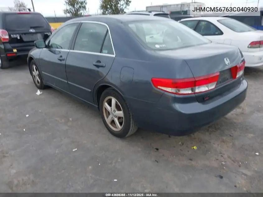 JHMCM56763C040930 2003 Honda Accord 2.4 Ex