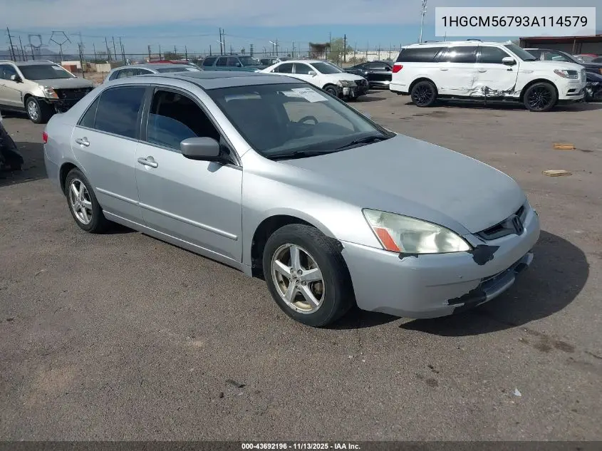 1HGCM56793A114579 2003 Honda Accord 2.4 Ex
