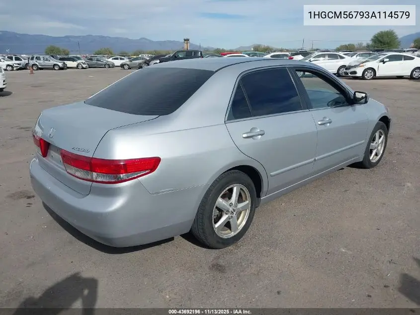 1HGCM56793A114579 2003 Honda Accord 2.4 Ex