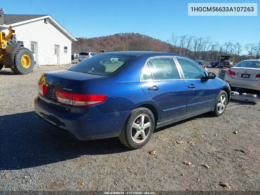 1HGCM56633A107263 2003 Honda Accord 2.4 Ex