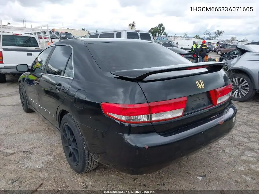 1HGCM66533A071605 2003 Honda Accord 3.0 Ex