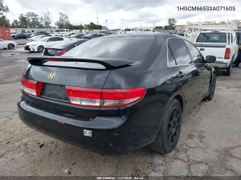 1HGCM66533A071605 2003 Honda Accord 3.0 Ex