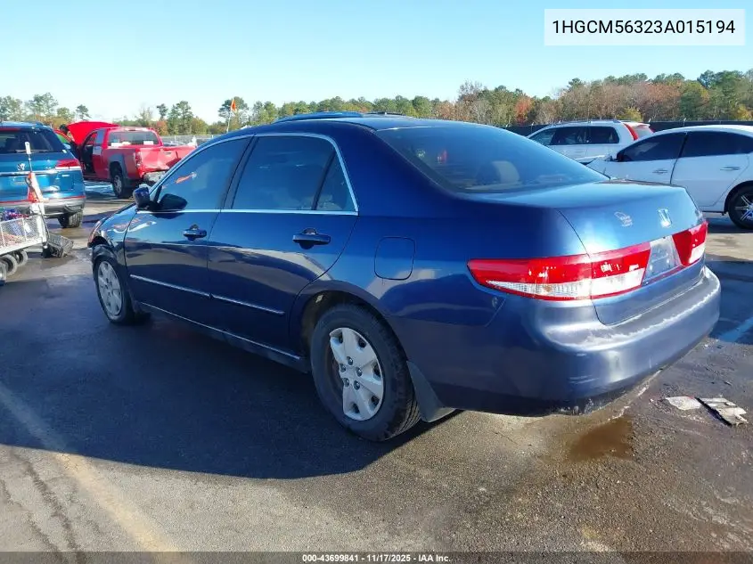 1HGCM56323A015194 2003 Honda Accord 2.4 Lx