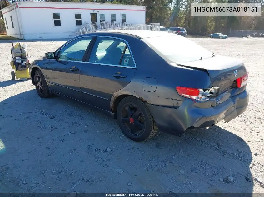 1HGCM56673A018151 2003 Honda Accord 2.4 Ex