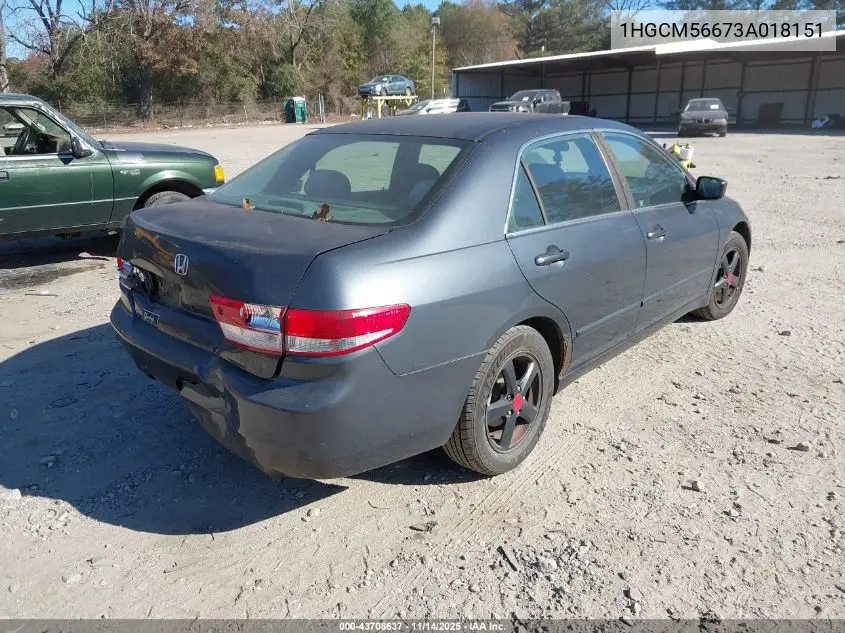 1HGCM56673A018151 2003 Honda Accord 2.4 Ex
