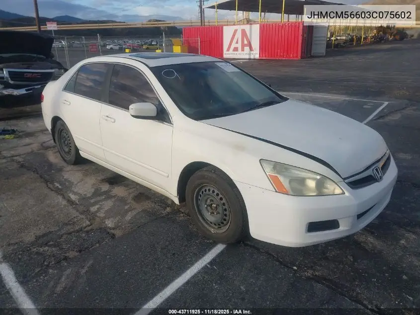 JHMCM56603C075602 2003 Honda Accord 2.4 Ex