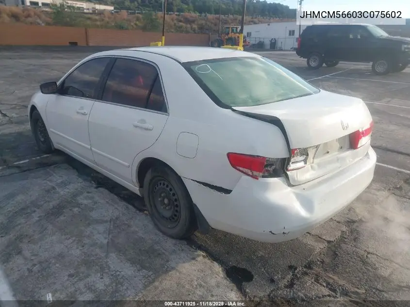 JHMCM56603C075602 2003 Honda Accord 2.4 Ex