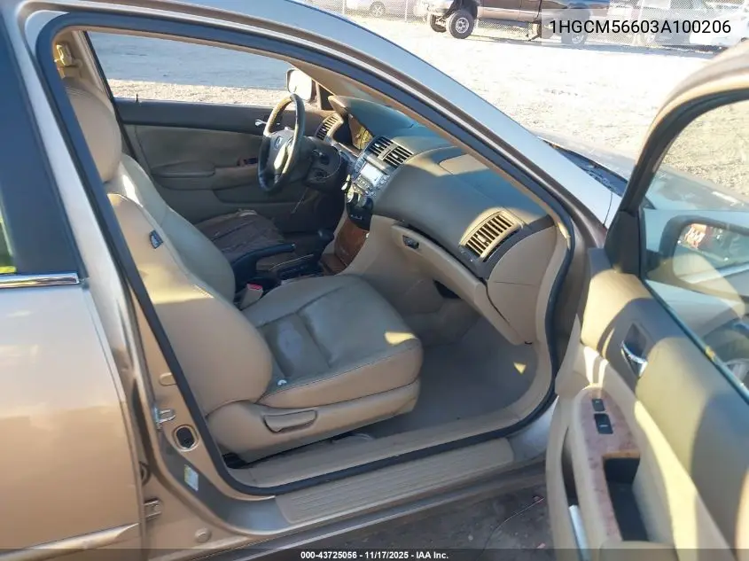 1HGCM56603A100206 2003 Honda Accord 2.4 Ex