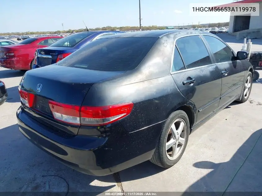 1HGCM56653A119978 2003 Honda Accord 2.4 Ex