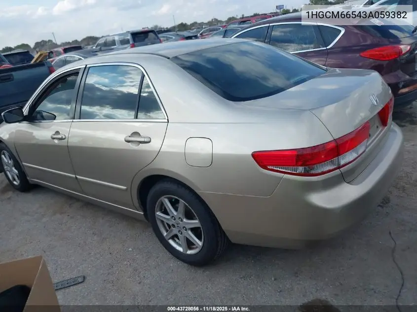 1HGCM66543A059382 2003 Honda Accord 3.0 Ex